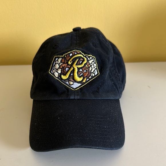 None Other - Black Cap with Rochester Plates Embroidered Logo